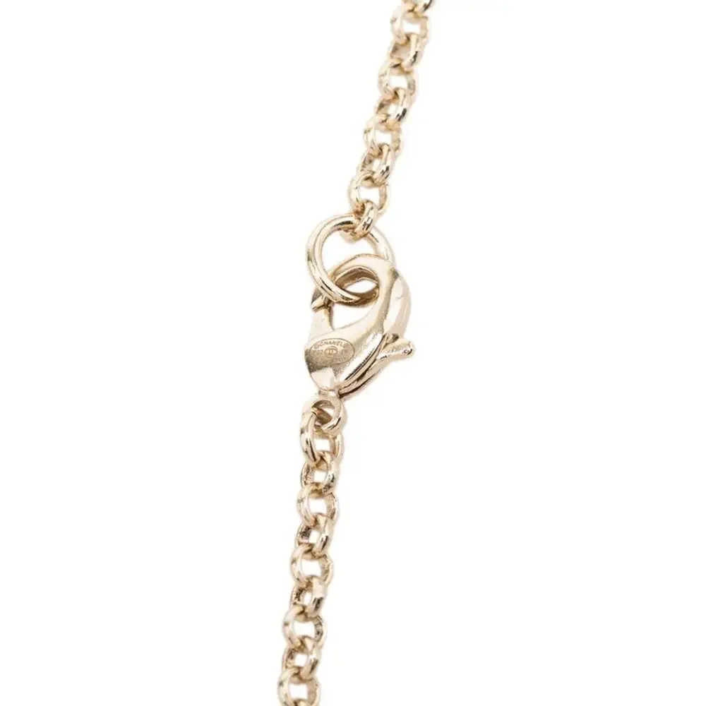Chanel Cc Logo Chain Heart Pendant #266452C10B